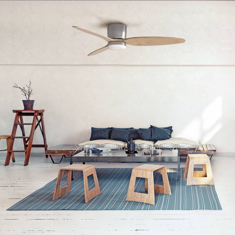 ONE 52" WiFi 3 Blade Smart Ceiling Fan Reversible, 3 Color Temp